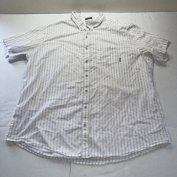 Eddie Bauer Mens Classic Fit White Button-Down Short Sleeve Shirt T3XL - Picture 1 of 13